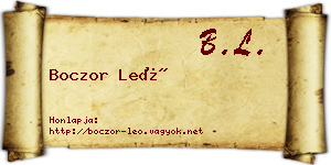 Boczor Leó névjegykártya